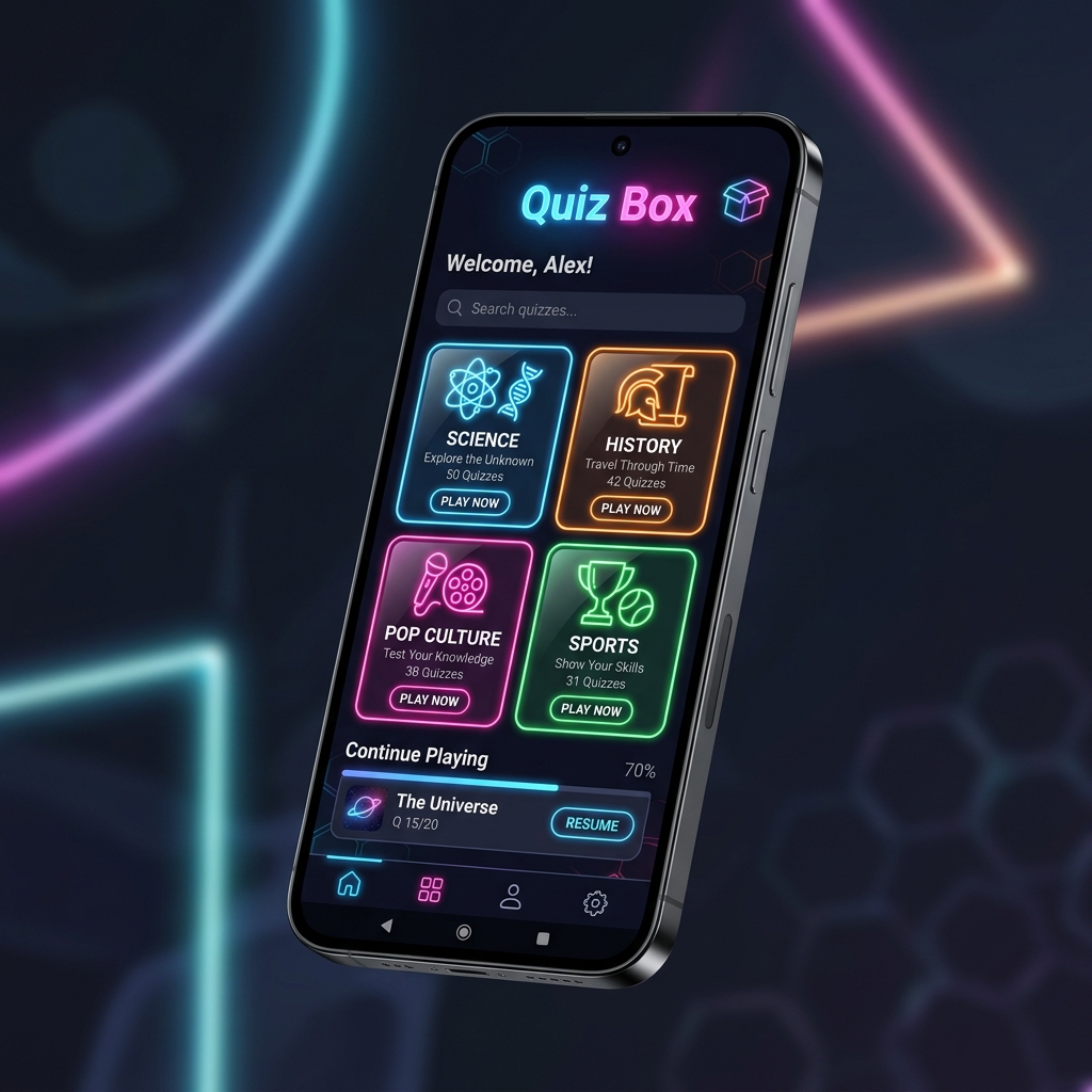 Quiz Box Home Screen